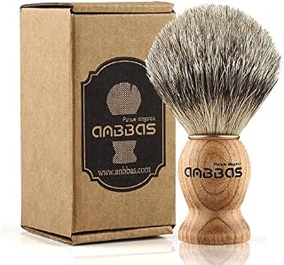 Shaving Brush, Handmade Pure Badger Hair Brush with Natural Manchurian Ash Wood Handle