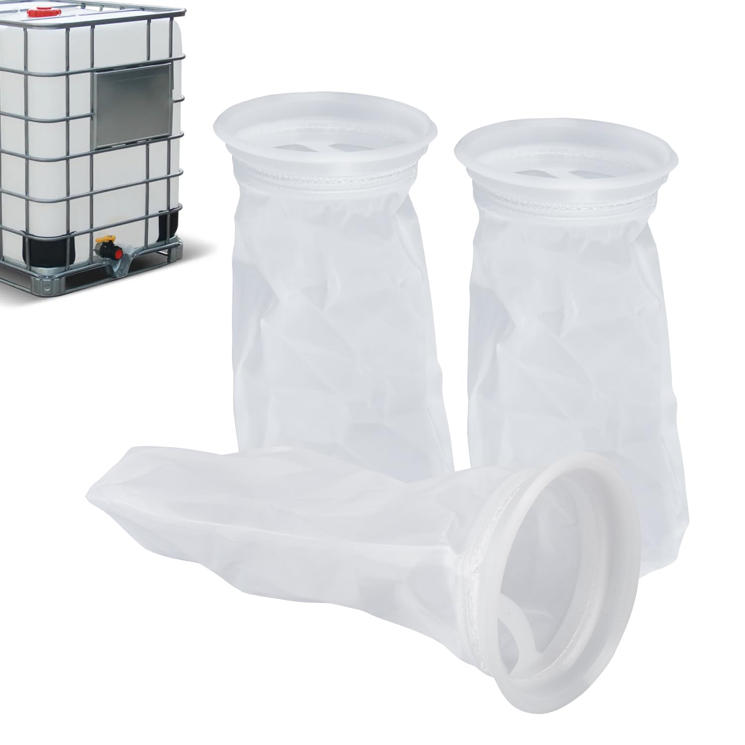 Fizdoqg Pack of 3 IBC Filter Lid Filter IBC Lid Filter Rainwater Filter IBC Tank Filter IBC Lid Filter IBC Container IBC Replacement Filter Nylon Filter for Filter Set Rainwater Tank IBC Rain Butt