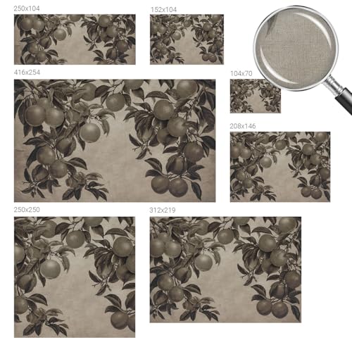 Papel tapiz lavable resistente a manchas con diseño frutal de 152x104 cm 6