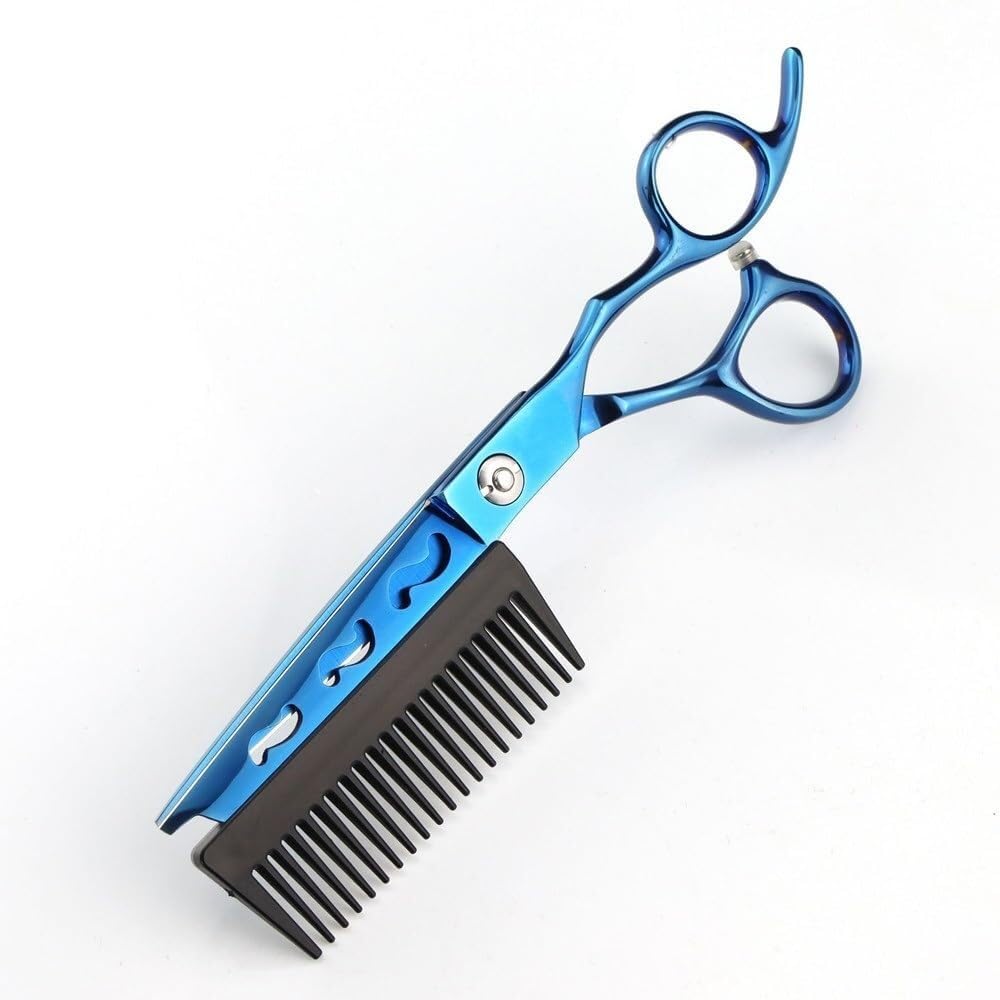Forbici da taglio per capelli professionali da 6 pollici - Forbici da barbiere in acciaio JP440c con pettine per un taglio di precisione dei capelli
