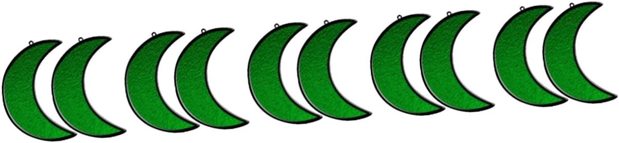 Yardwe 10pcs Moon Suncatcher Window Ornament Stained Acrylic Hanging Decor Artistic Home Decor Window Hanging Pendant