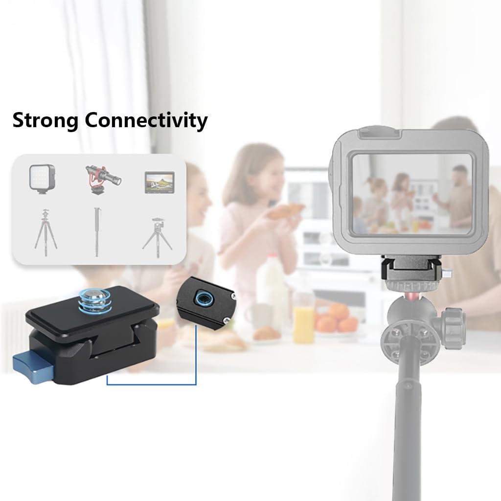 Mini Quick Release Plate V-Type Mount with 1/4" Screw Hole for Tripod Gimbal Accessory