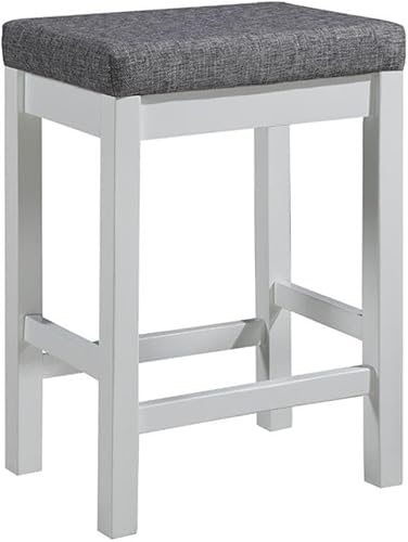 Miniatura 7 de Homelegance - Juego de comedor del altura de encimera de 4 piezas, blanco