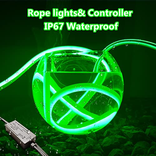 Led Neon Rope Lights Outdoor,75Ft Rgb Neon Led Strip Lights Outdoor Waterproof,120Leds/M,Dimmable/Multi-Colors Connectable Neon Flex Remote Controller For Home/Pool/Party/Garden/Building Decoration #TOP3
