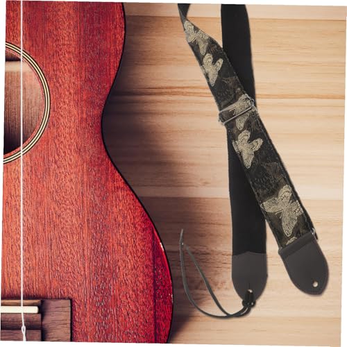 Sangle guitare papillon Alipis en polyester épais réglable pour basse - 7