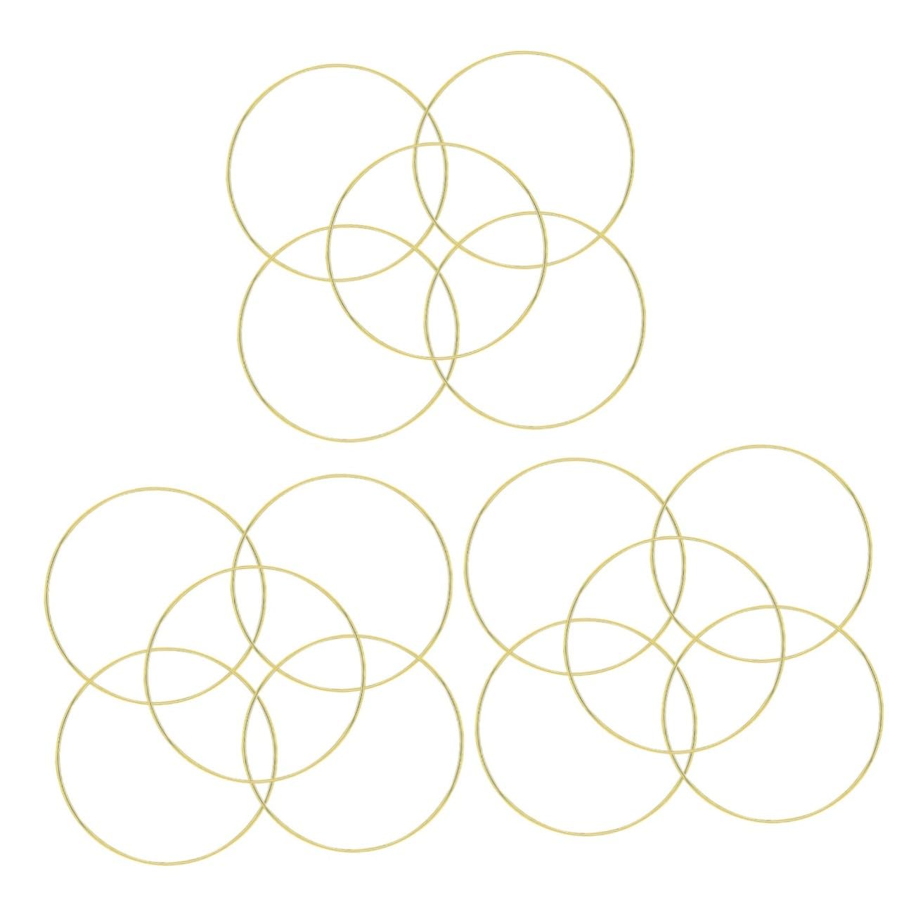 VICASKY 15 Metallringe Silber zum Basteln DIY Rahmen Macrame Kranz Dekoringe Metallreifen für Wohnkultur und Kreative Handarbeiten