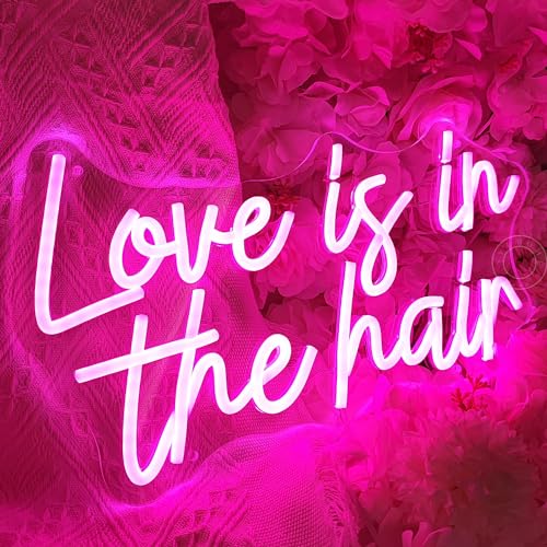 SYLHOME Love Is In The Hair Led Neon Light Sign