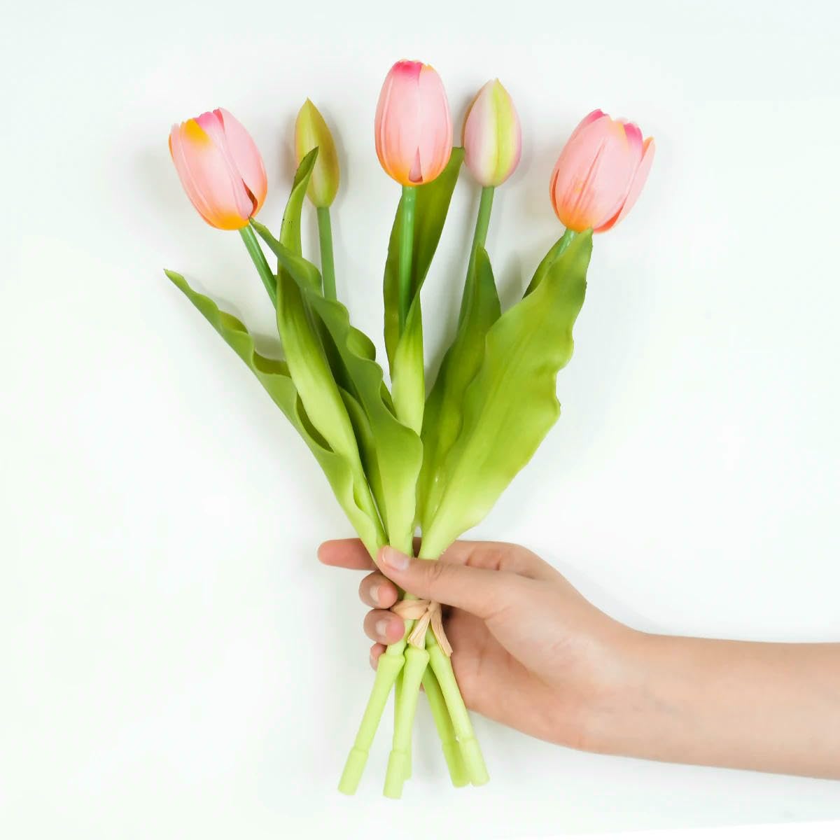 CVJdfhRE fake flowers， 5pcs Artificial Bouquet Silicone Fake Flowers Party Decoration Living Room Table Centerpiece Floral Arrangement(Pink)