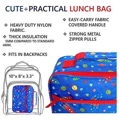 Kinsho Bento Set Completo Per Bambini: Lunch Box A Scomparti, Borsa Termica, Borraccia E Mattoncino Freddo. 5 Sezioni, Vassoio Rimovibile, Ideale Per Asilo E Scuola, Dai 3 Anni - 5