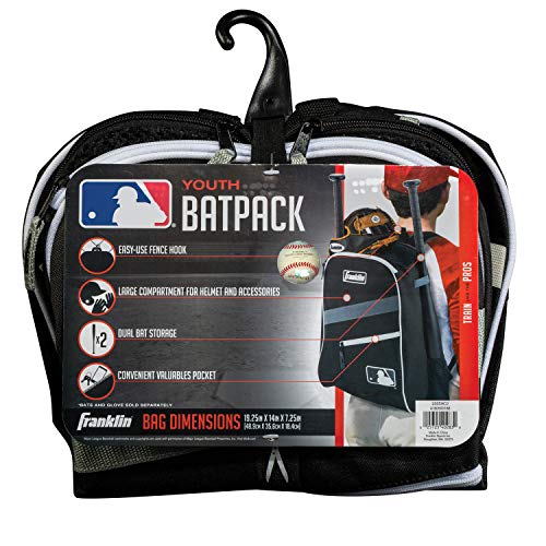 Franklin Sports Mlb Youth Baseball Bag - Kids Baseball Backpack For Baseball, T Ball, Softball - Youth Baseball Bat Bag - Boys + Girls Equipment Bag #TOP7