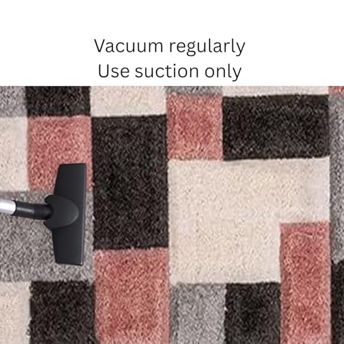 Image of 1.5x3 feet Soft Runner Rug for Living Room and Bedroom, Modern Indoor Floor Carpet with Non-Slip Backing, Comfortable Home Decor Rug, Easy Clean & Durable- (3D Pink B, Rectangular)