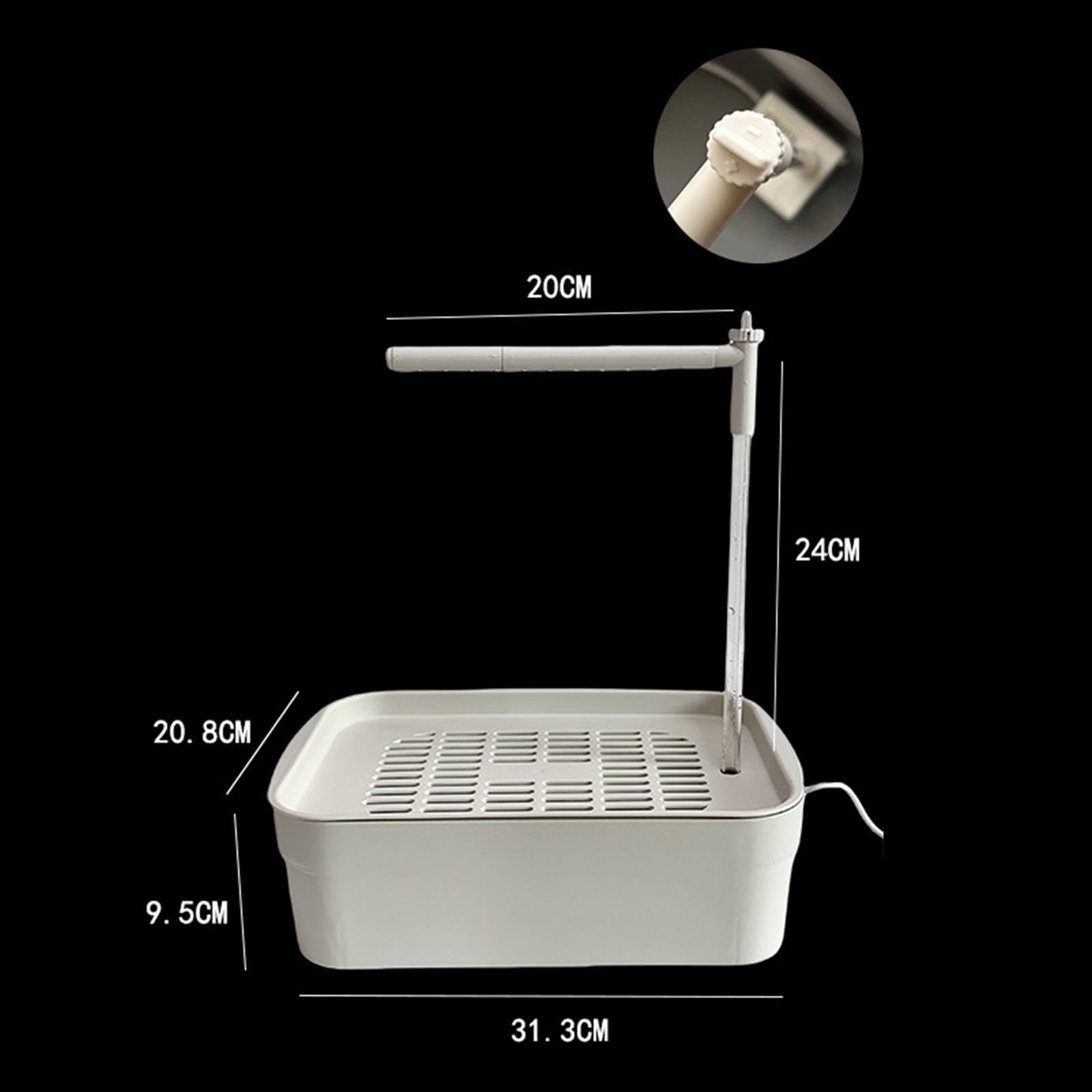 de baño automático para pájaros, Incluye Ducha y Fuente de Agua, Blanco, L