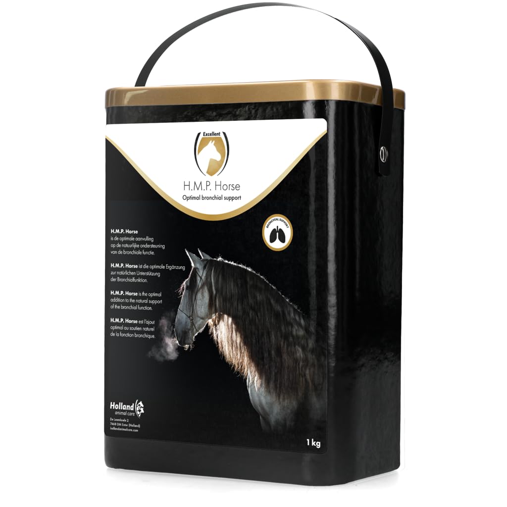 Excellent H.M.P. Horse Herbal Mix - Para el mejor acceso a las vías respiratorias hasta profundamente en los pulmones - Adecuado para caballos - 1 kg - Complemento alimenticio para caballos - Comida