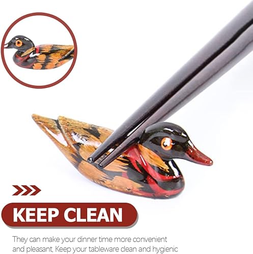 Miniatura 7 de Hemoton Soporte de cerámica para palillos de cerámica, soporte para cucharas de mandarina, soporte para tenedor, cubertería, cuchara, 20 uds