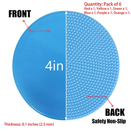 4inch amp 9inch poly spot markers for agility dot for gympe training dance 61224 pcs round multiple color amp size rubber non-slip spot marker for games floor dots and sport activities