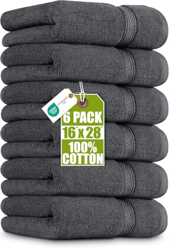 Utopia Towels - Toallas de Mano 41 cm x 71 cm - Paquete de 6 (Gris)