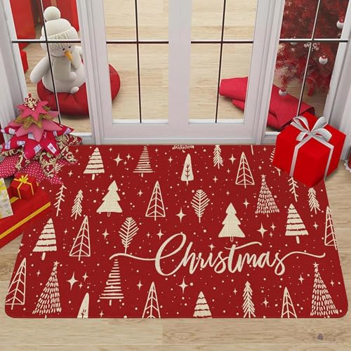 Catálogo de Navidad comprados en linea. 40 ZENSUKYE Tapete Navideño Entrada, Alfombras Decorativas Antideslizantes de Feliz Navidad, Felpudo de Navidad para Puerta de Entrada, 50x80 CM, para Puerta de Casa Decoración...