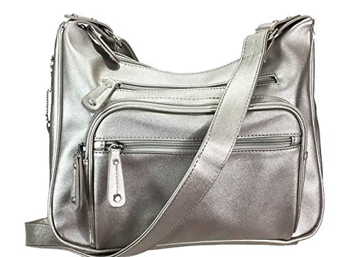Image of Concealed Carry Hobo Bag Locking Crossbody Bag with Built-in Credit Card Slots