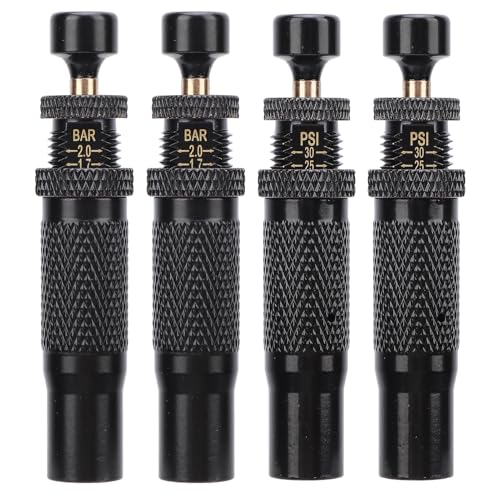 Image of Aramox 4-Piece Tire Deflator Valve Kit, Quick Air Bleed Set, Adjustable Brass Construction, 30-10 PSI Range for Off-Road 4x4 Vehicles