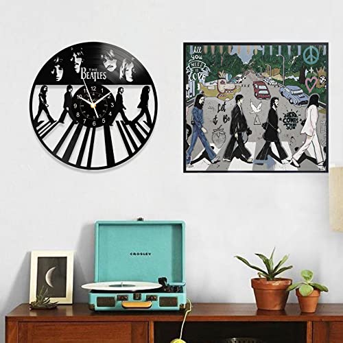 Horloge The Beatles – Disque vinyle – 30,5 cm – Horloge de musique rock pop – Décoration murale – Horloge ronde faite à… - Les Beatles, Paul McCartney, John Lennon, RIngo Starr, George Harrison Horloge The Beatles - Disque vinyle - 30,5 cm - Horloge de musique rock pop - Décoration murale - Horloge ronde faite à… – Image 5