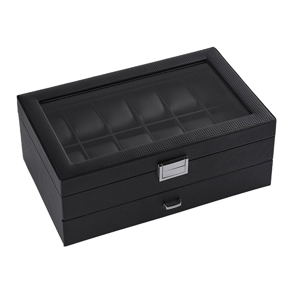 ANVLOJRIH Jewelery Box Watch Jewelry Box Double Layer Jewelry Box Watch Display Box Storage Box Desktop Storage Box Jewlery Box