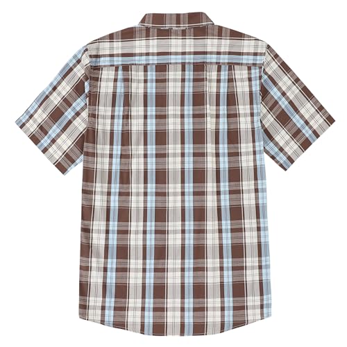 Image of Dubinik Mens Short Sleeve Button Down Shirts Soft Breathable Summer Vintage Regular Fit Lightweight Men's Casual Shirt