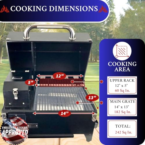 Image of Freedom Portable Pellet Grill & Smoker, 242 Sq In, Dual Probes
