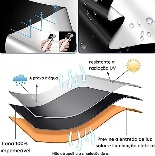 Cortina Painel Blackout Corta Luz 150x120cm Tam M - Autocolante