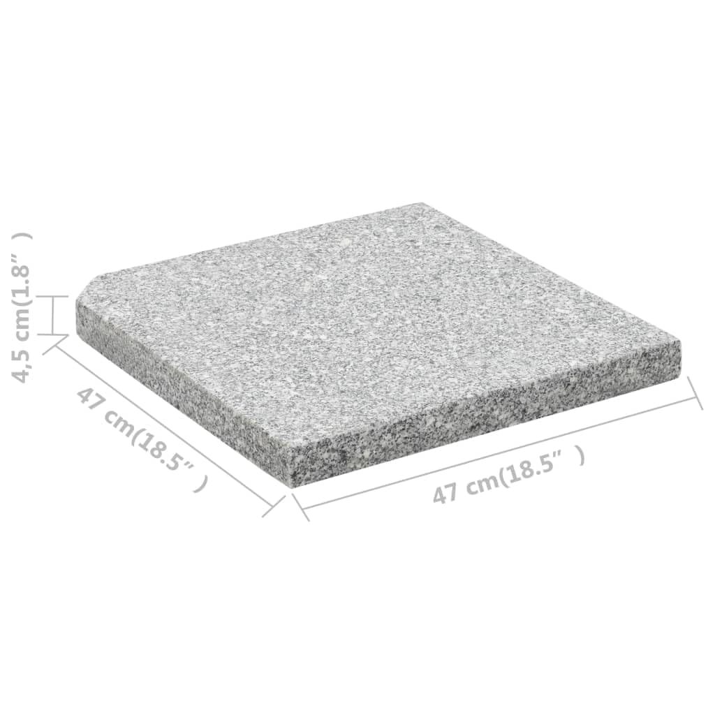 Questa Piastra di Peso in Granito da 25 kg con Base Quadrata Grigia per ombrellone da Patio e Giardino, Supporto Robusto per ombrellone da Esterno, Tiene saldamente la Tua Protezione Solare
