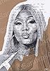 Nicki Minaj Portrait drawing - Giclée art print with Super Bass Lyrics - A5 A4 A3 Size artwork #3