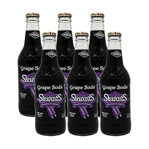 Stewarts 12 oz Glass Bottle Soda (6 Pack Total of 72 Oz) (Grape Soda) Cover