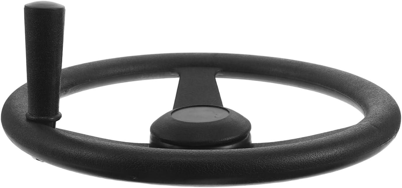 Mobile Shelving Crank Wheel 12.99" Diameter Tri-Spoke Handwheel with Black Plastic Knob for Archive Cabinet Mobile Rack Handles
