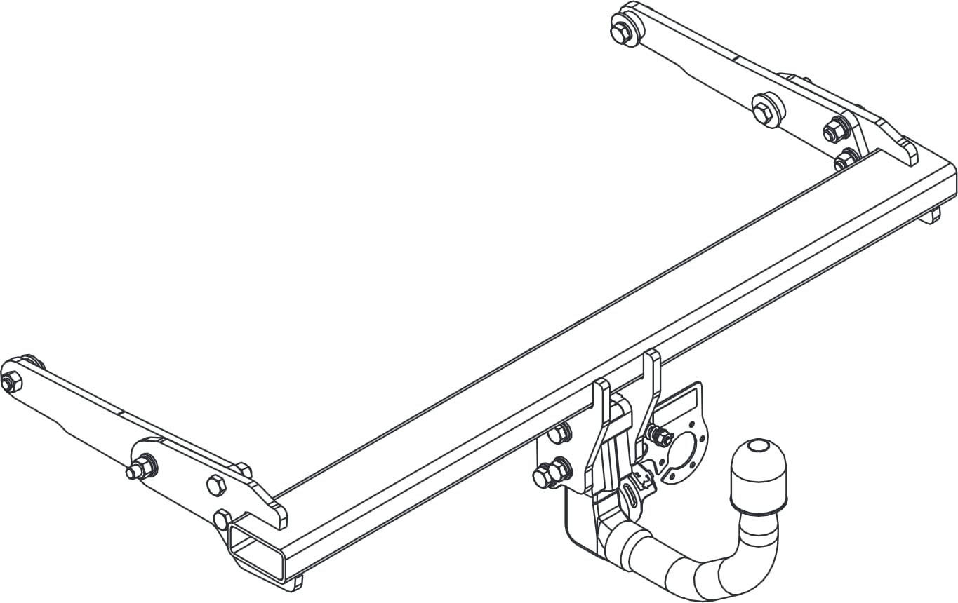 Gancio di traino completo estraibile verticale compatibile con Aud A4 B9 Berlina 10.2015-05.2019 + universale kit elettrico 13 poli