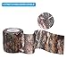 PATIKIL 2in x 14.76ft Camo Tape Wrap, 4 Rolls of Self-Adhesive Camouflage Tape for Hunting Climbing Outdoor Camera Flashlight, Dead Wood