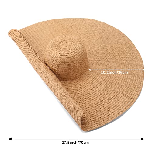 Sombrero de playa grande para mujer con ala ancha miniatura 3