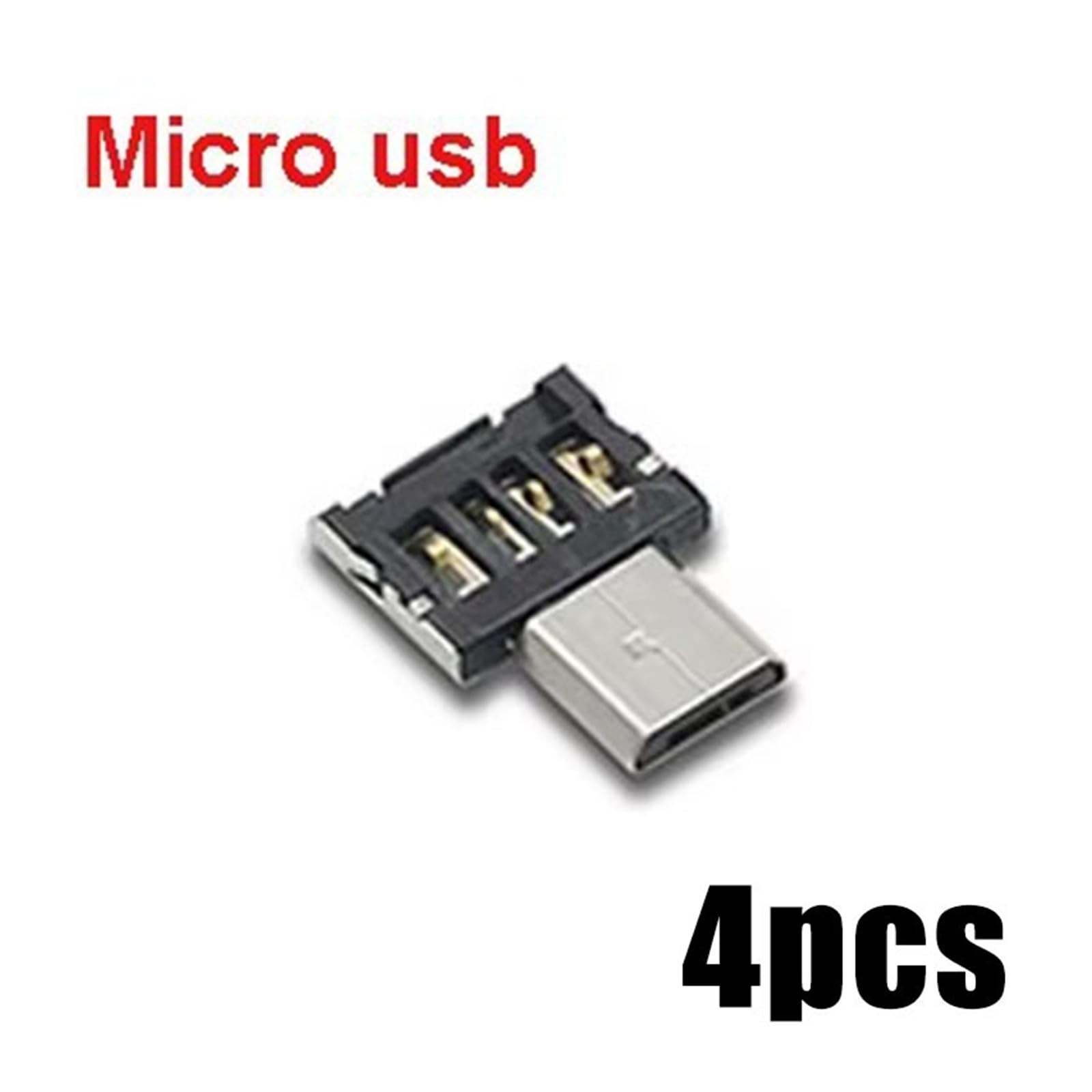 Cavo adattatore da micro USB a USB 2.0 OTG per telefono (micro USB-4 pezzi)