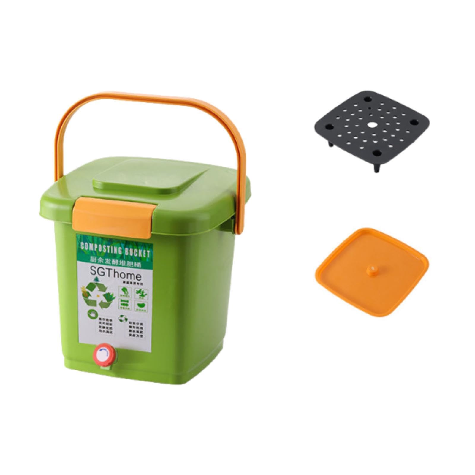 Compostador de cocina para huerto urbano y reciclaje orgánico en patios pequeños