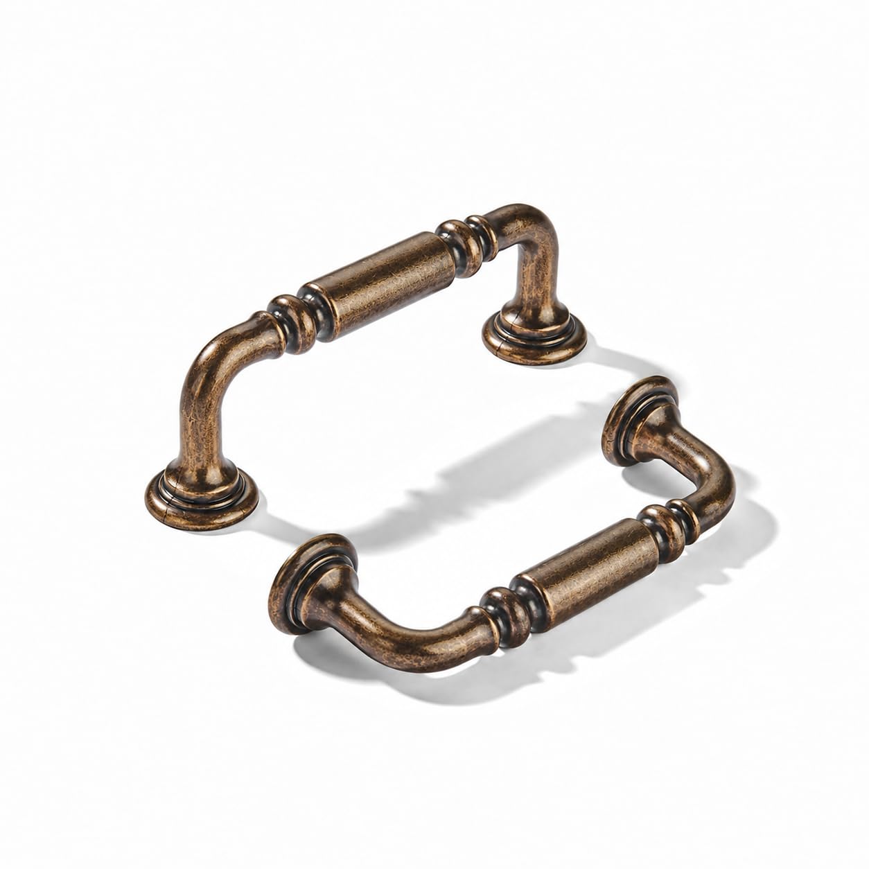 KHTUMEWARE-80392 Antique Brass Cabinet Pulls CTC 3 in (76 mm) 2-Pack in Antique Brass — KHTUMEWARE
