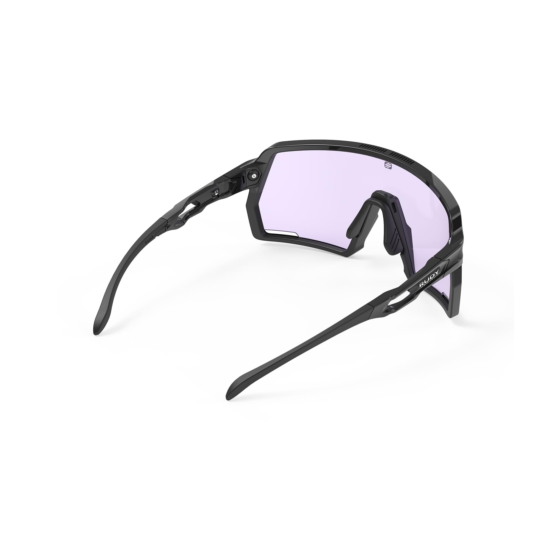 Rudy Project KELION Black Gloss Impactx Photochromic 2Laser Purple Occhiali, Taglia Unica Unisex Adulti, nero, Taglia unica