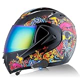 ✪ [Mayor duración de la batería y paquete de actualización] El tiempo de conversación del intercomunicador es de 8 horas, el tiempo de espera es de 110 horas. . Casco de moto XS / S / M / L / XL con forro lavable, si el tamaño no es el adecuado te proporcionaremos un forro más grande o más pequeño.