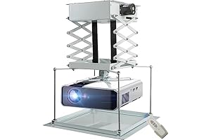 CGOLDENWALL Motorized Retractable Projector Mount Lift, Electric Hidden Ceiling Projector Bracket, 44 Lbs Capacity