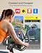 Burever Exercise Bike with LCD Display, Spin Bike with APP, 0-100% Magnetic Resistance, Dumbbell Rack, Exercise Bikes for Home Gym Use, 15kg Flywheel, 160KG Weight Capacity