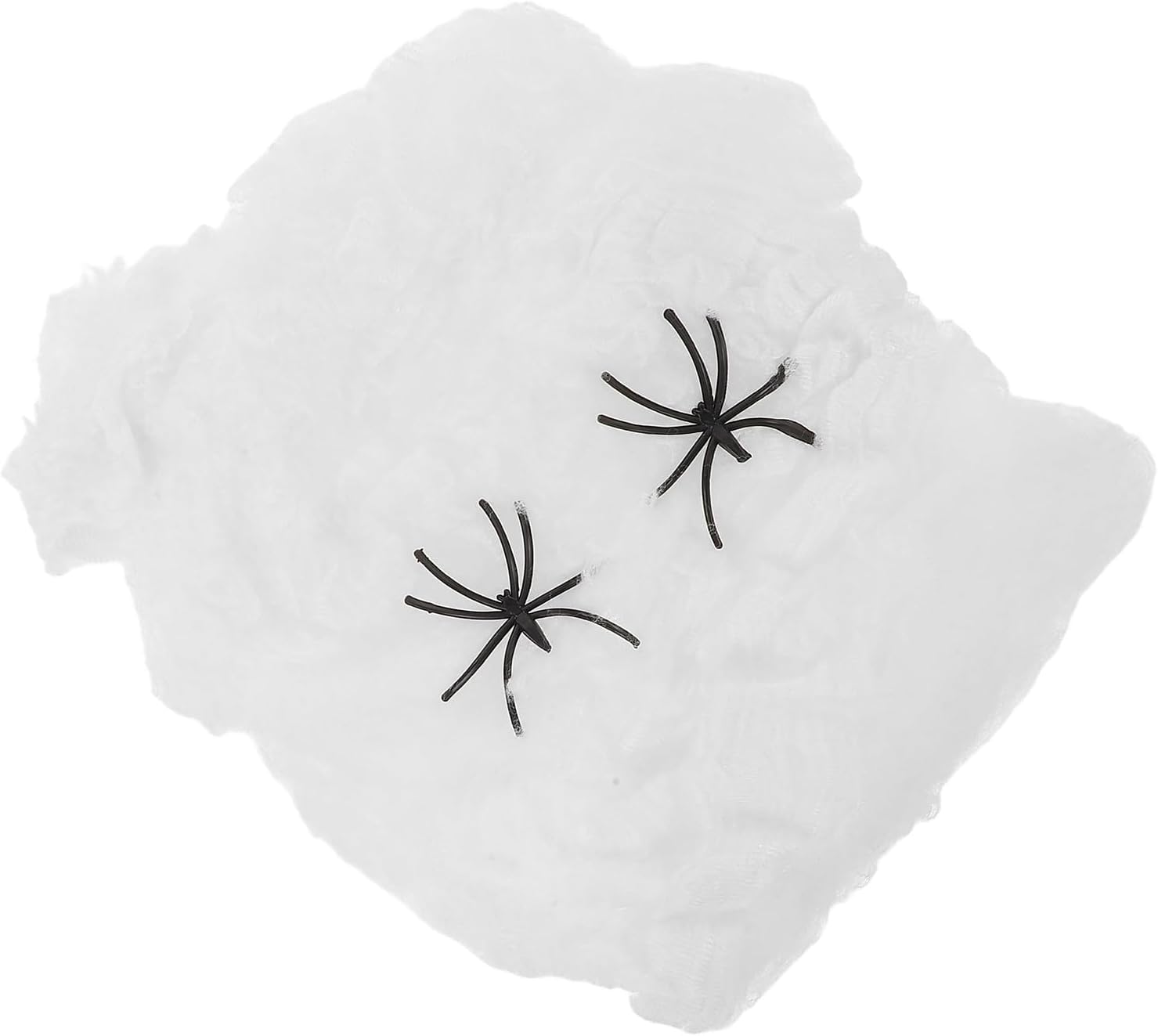 2pcs Glow in Dark Spider Web Halloween Season White Cotton Plastic