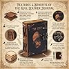 Leather Gothic Journal Magical Raven Skull Spiral Notebook Mystery Crow Journal Grimoire Witchcraft Spellwork Journal Great for Halloween and Raven Lovers Aesthetic Leather Journal for Men and Women #2