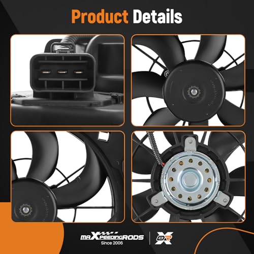 Image of maXpeedingrods Engine Radiator Cooling Fan Assembly for Kia Rio 2012-2017, for Hyundai Veloster 2012-2017, for Accent 2012-2013 253801R050