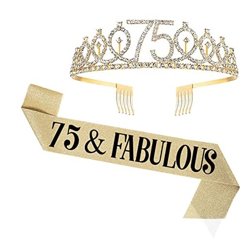 75 & Fabulous Sash and Tiara Set