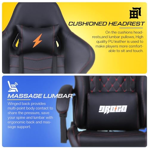 BAYBEE Drogo Multi-Purpose Ergonomic Gaming Chair with 7 Way Adjustable Seat, Head & USB Massager, PU Leather Lumbar Pillow Home & Office Chair... - Image 5