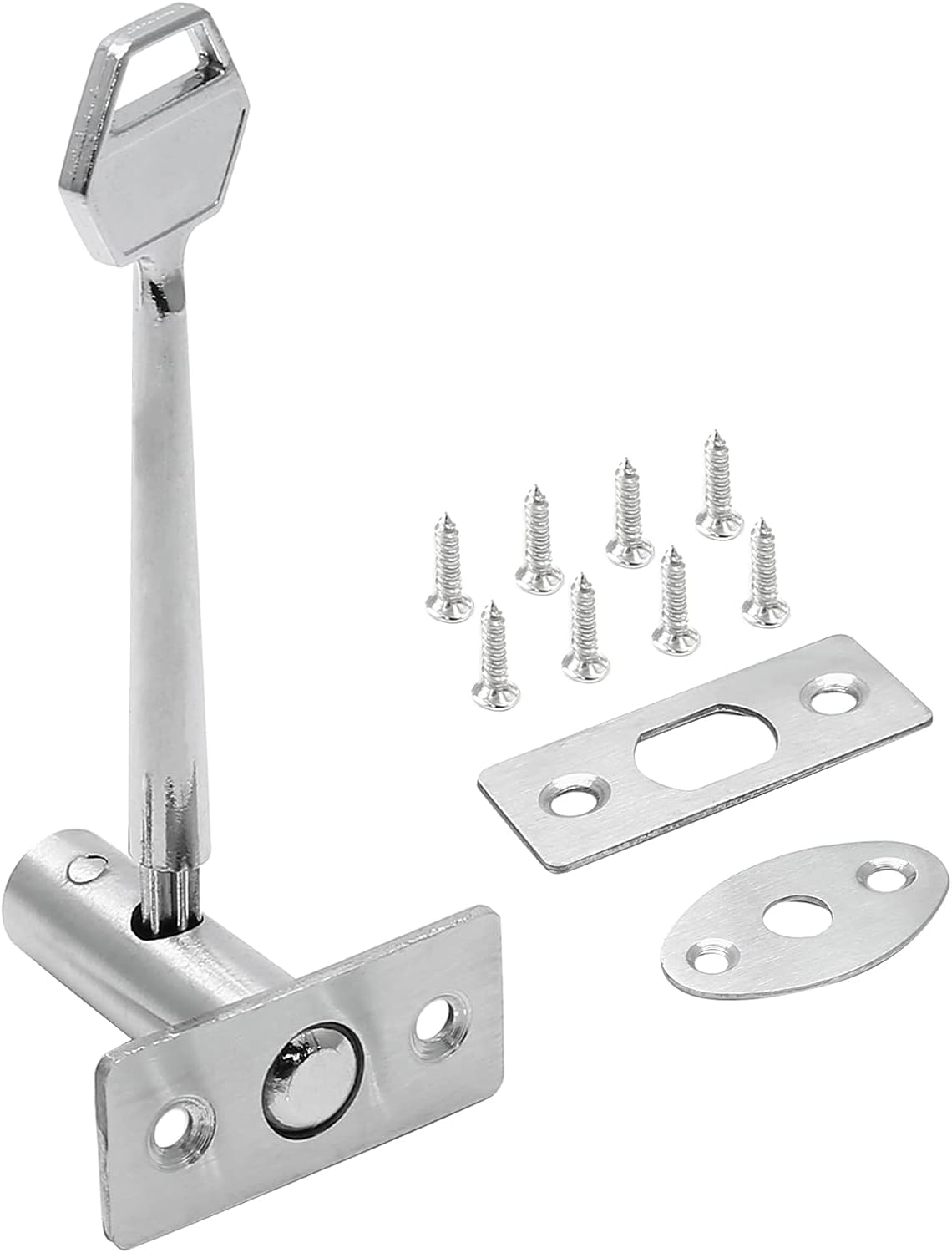 Stainless Steel Hidden Manager Tubewell Key Mortise Lock Hardware with Screw for Door, Key Length 4.13" / 105mm