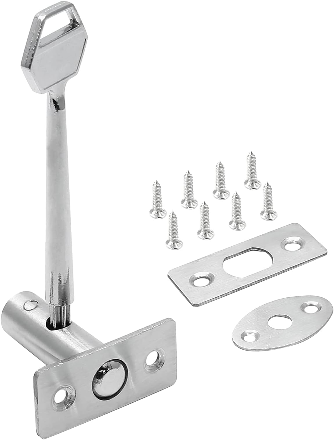 Stainless Steel Hidden Manager Tubewell Key Mortise Lock Hardware with Screw for Door, Key Length 4.13" / 105mm