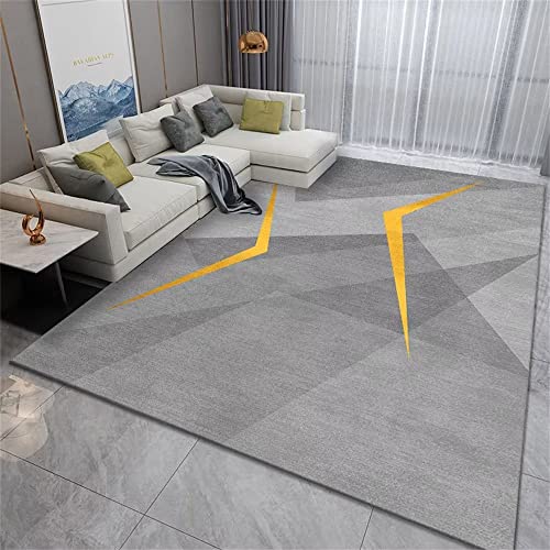 Grey Geometric Carpet Underlay 170x240cm & 90x150cm